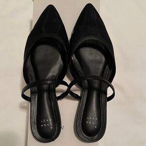 a new day Black Pointed-Toe Mules